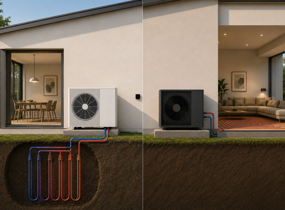 Geotermia o aerotermia: qué sistema conviene realmente a tu vivienda